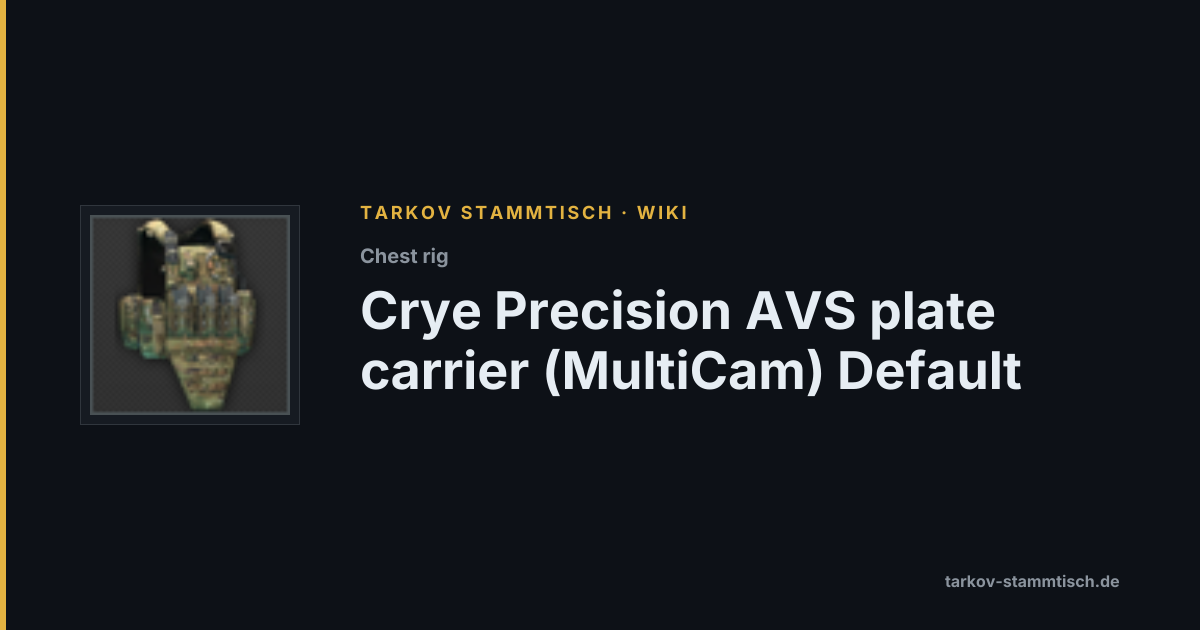 Crye Precision AVS plate carrier (MultiCam) Default — Tarkov Item Details