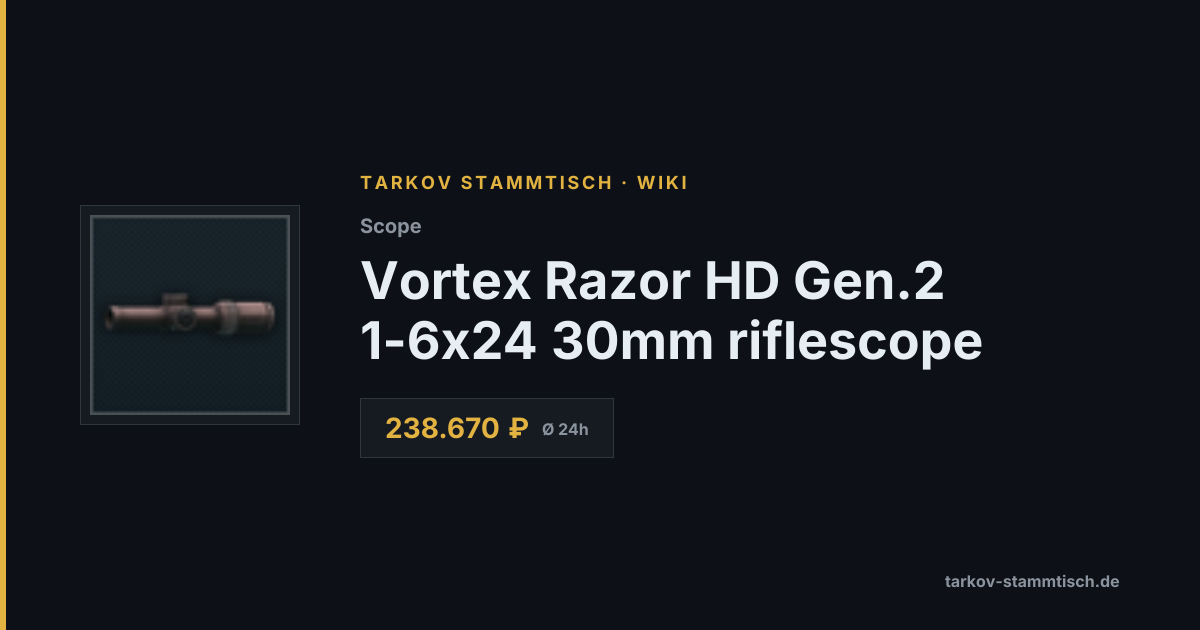 Vortex Razor HD Gen.2 1-6x24 30mm riflescope — Tarkov Item Details